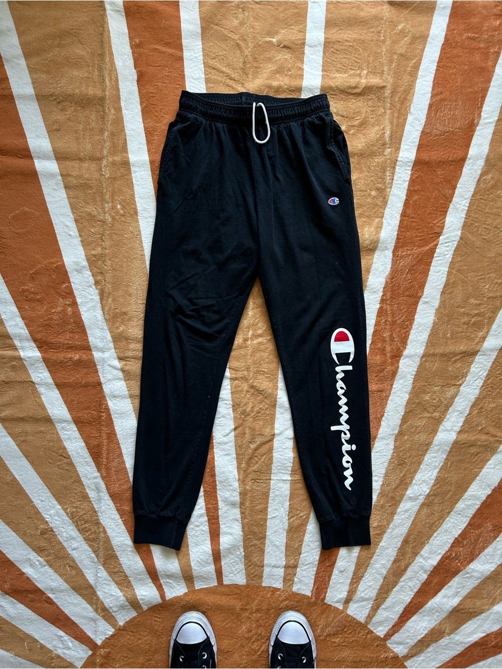 Champion Black Logo Sweatpants